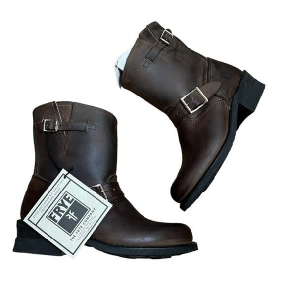 NWT Frye 77500 GAU Engineer Gaucho Boots in Brown Women Size 7 - Picture 4 of 11